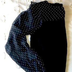 LOFT Ruffle and Dots Blouse